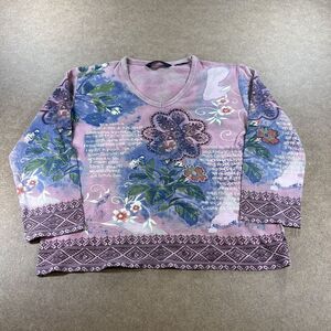 Vintage Y2K Shirt‎ Women S Pink Purple LongSleeve Jean Paul Gaultier Babydoll